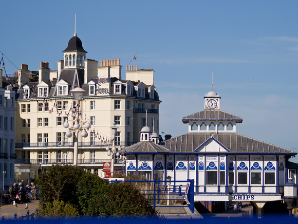 Eastbourne's light blue pier